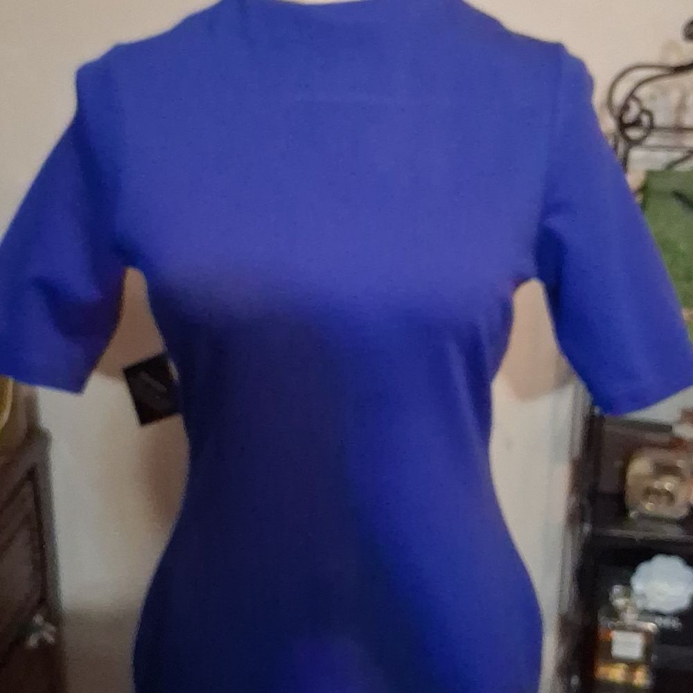 NWT NASTY GAL Women's 3/4 sleeve Royal Blue Dress Size Medium - Picture 3 of 8